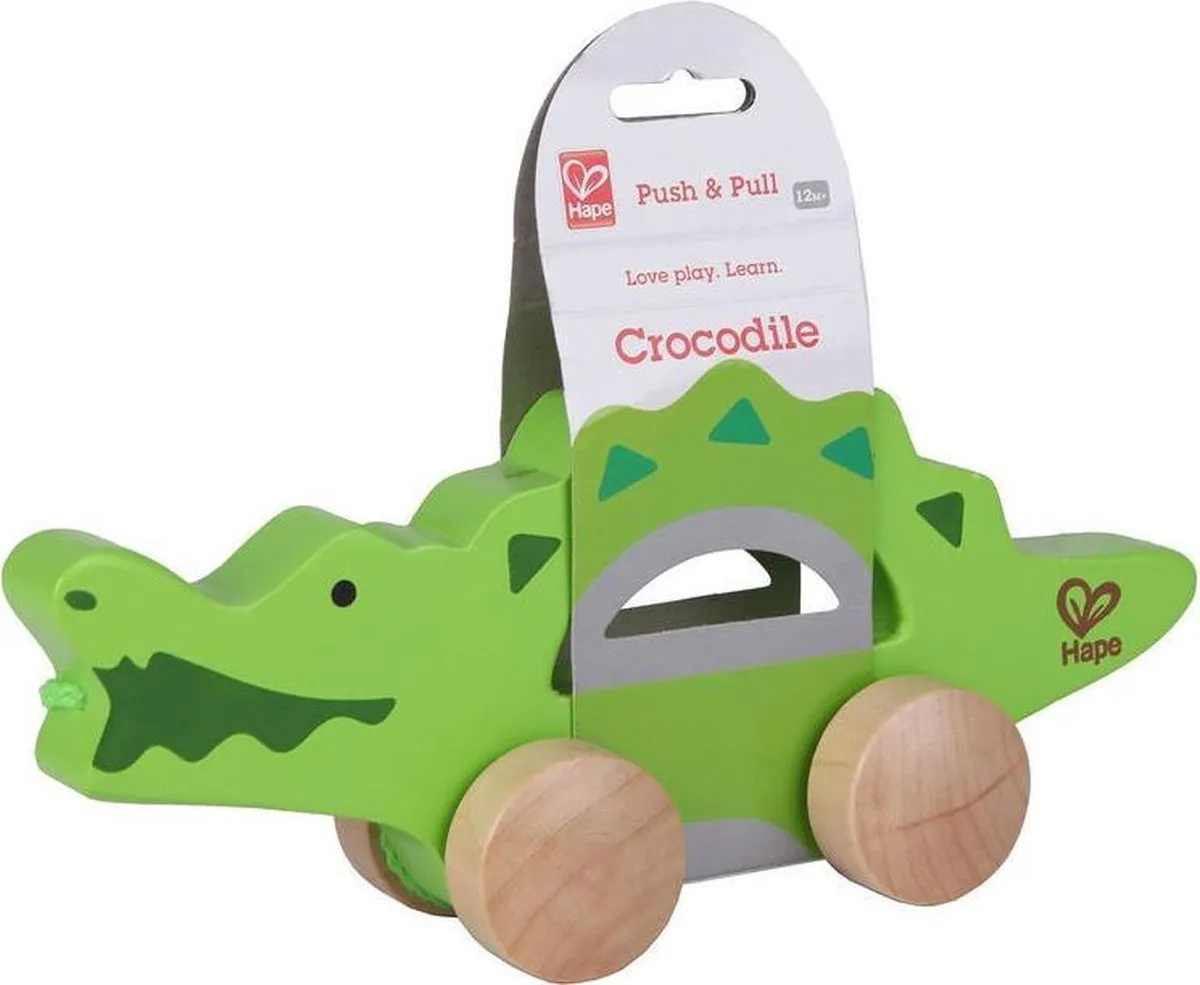 Hape Krokodil Trekdier - Groen