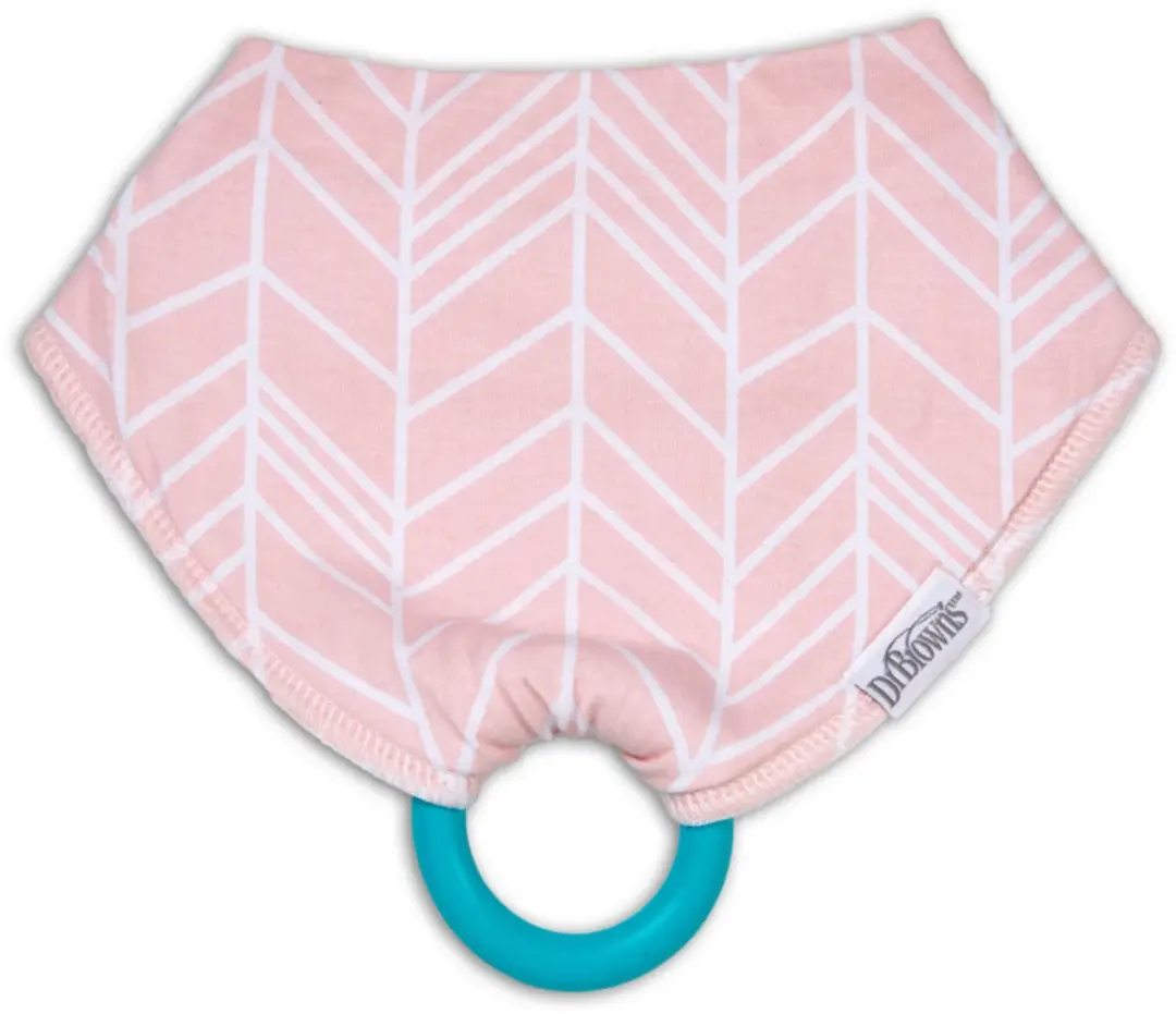 Dr. Brown's Slabetje Met Bijtring Bandana 3+ Mnd - Roze