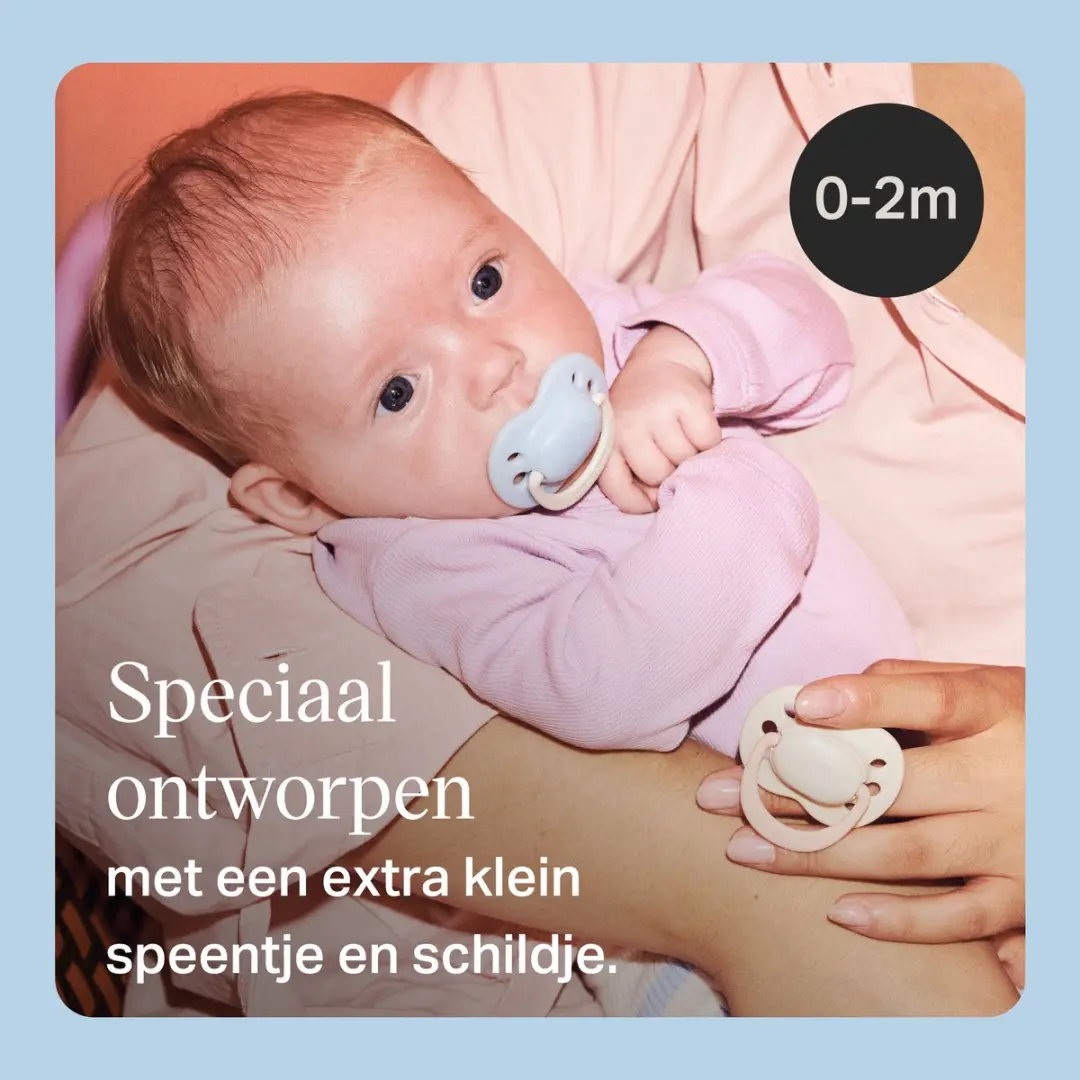 Tommee Tippee Orthodontische Fopspeen 0-2M - 4 Stuks - Lichtblauw/Turkoois/Gebroken wit