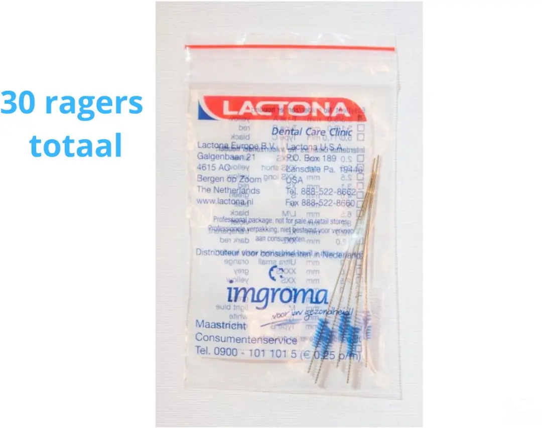 Lactona EasyDent Type A Ragers Geel 2,5-5mm - 30 Stuks