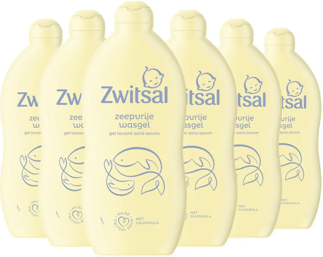 Zwitsal Zeepvrije Wasgel Baby 700ml - 6 Stuks