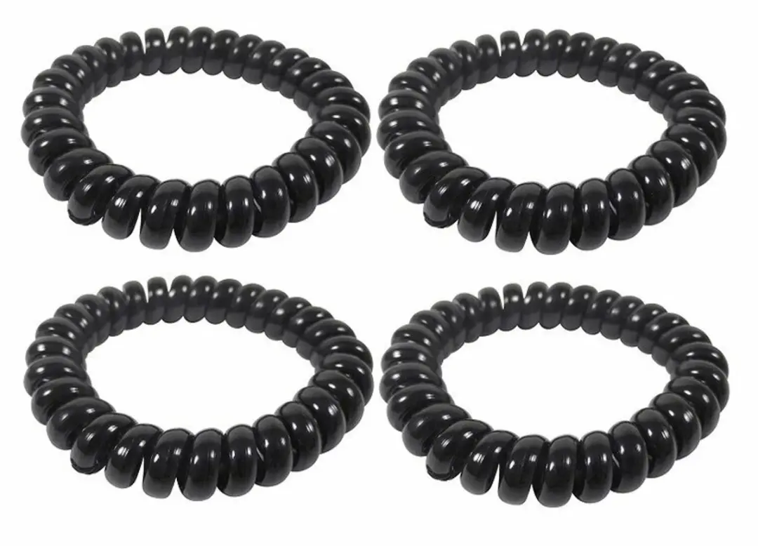Haarsoires Invisibobble 5cm Haarelastieken - 4 Stuks - Zwart