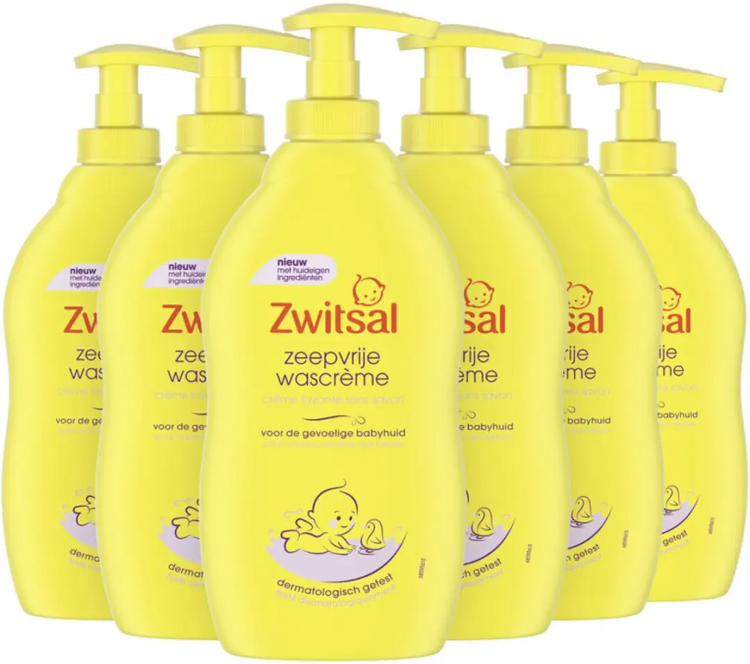 Zwitsal Zeepvrije Wascreme 2400ml - 6x400ml