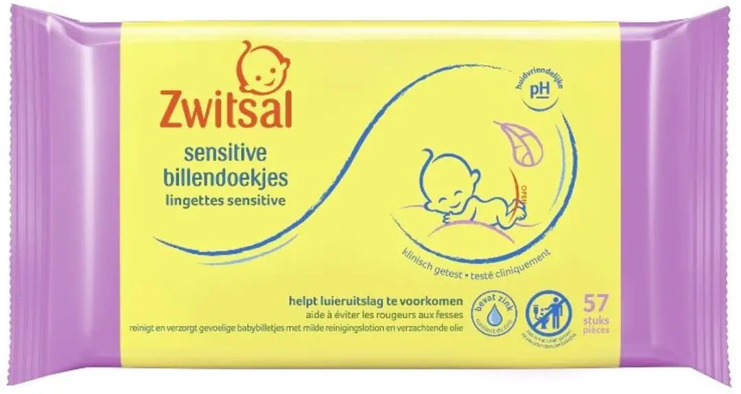 Zwitsal Billendoekjes Sensitive 57 Stuks