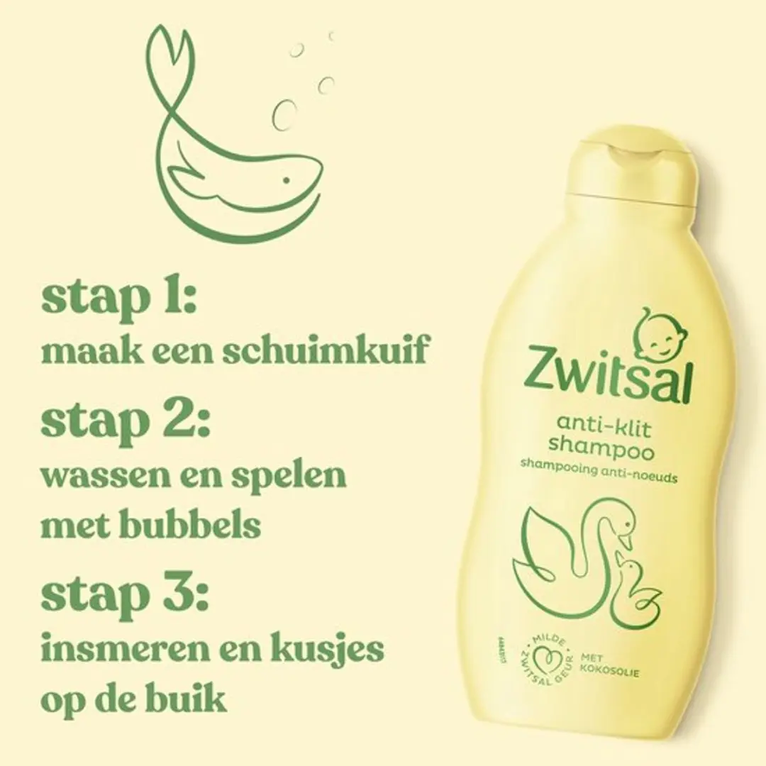 Zwitsal Anti-Klit Shampoo Baby 200ml - 2 Stuks