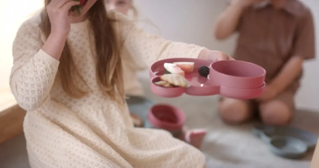 Dantoy Tiny Dinnertime Servies Geschenkset - 7-delig - Rood