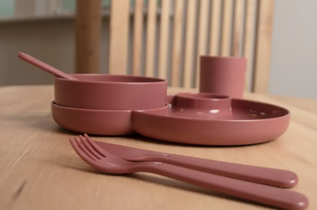 Dantoy Tiny Dinnertime Servies Geschenkset - 7-delig - Rood