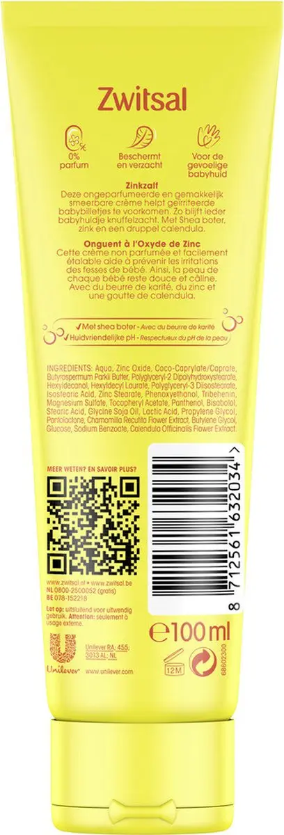 Zwitsal Zinkzalf Tube 100ml