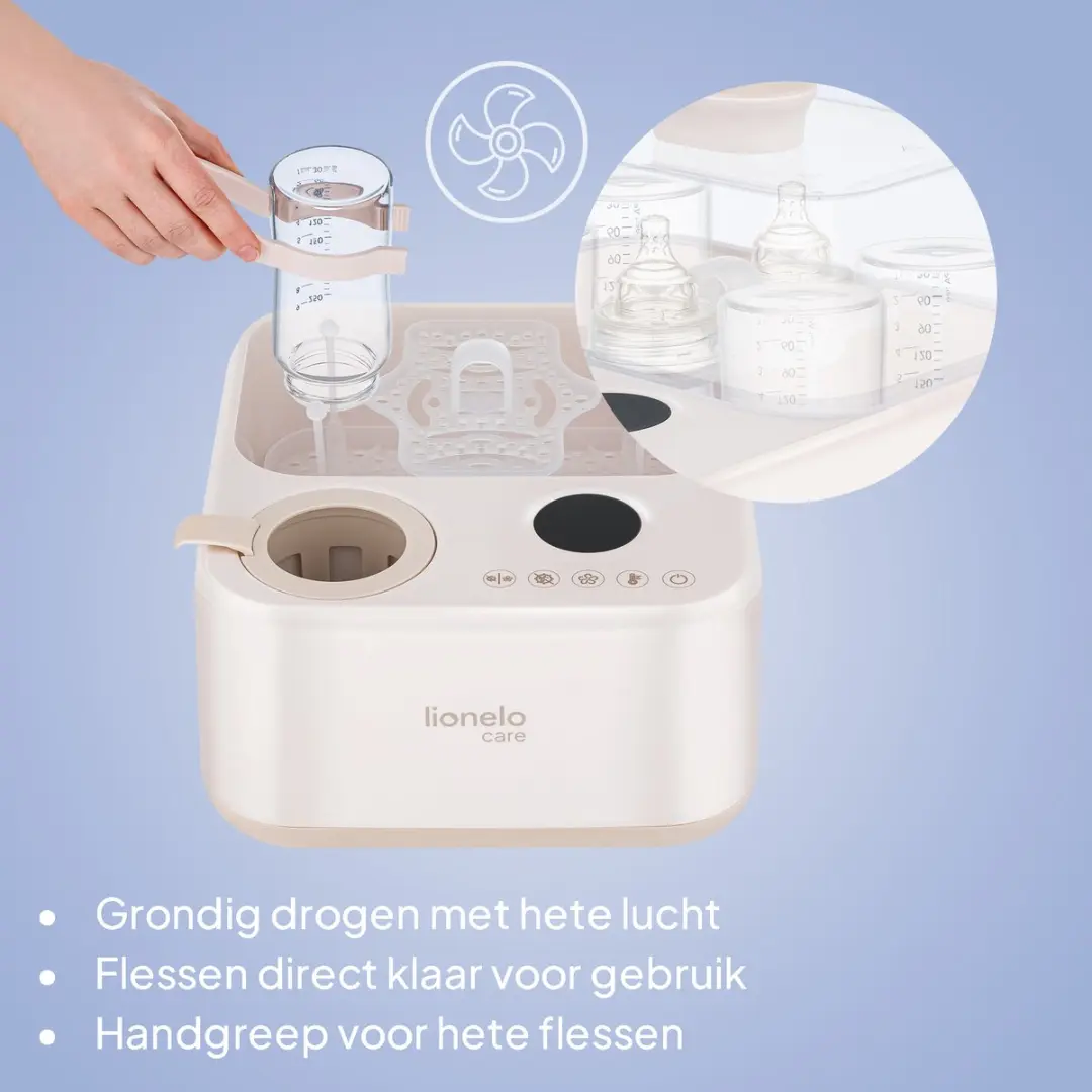 Lionelo SteamUP 3-in-1 Flessensterilisator - 4 Flessen - 37–85°C