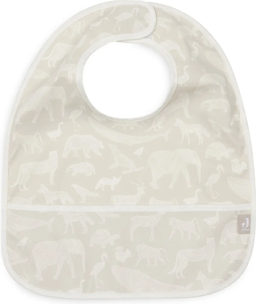 Jollein Slab Waterproof Animals Nougat - 2 Stuks