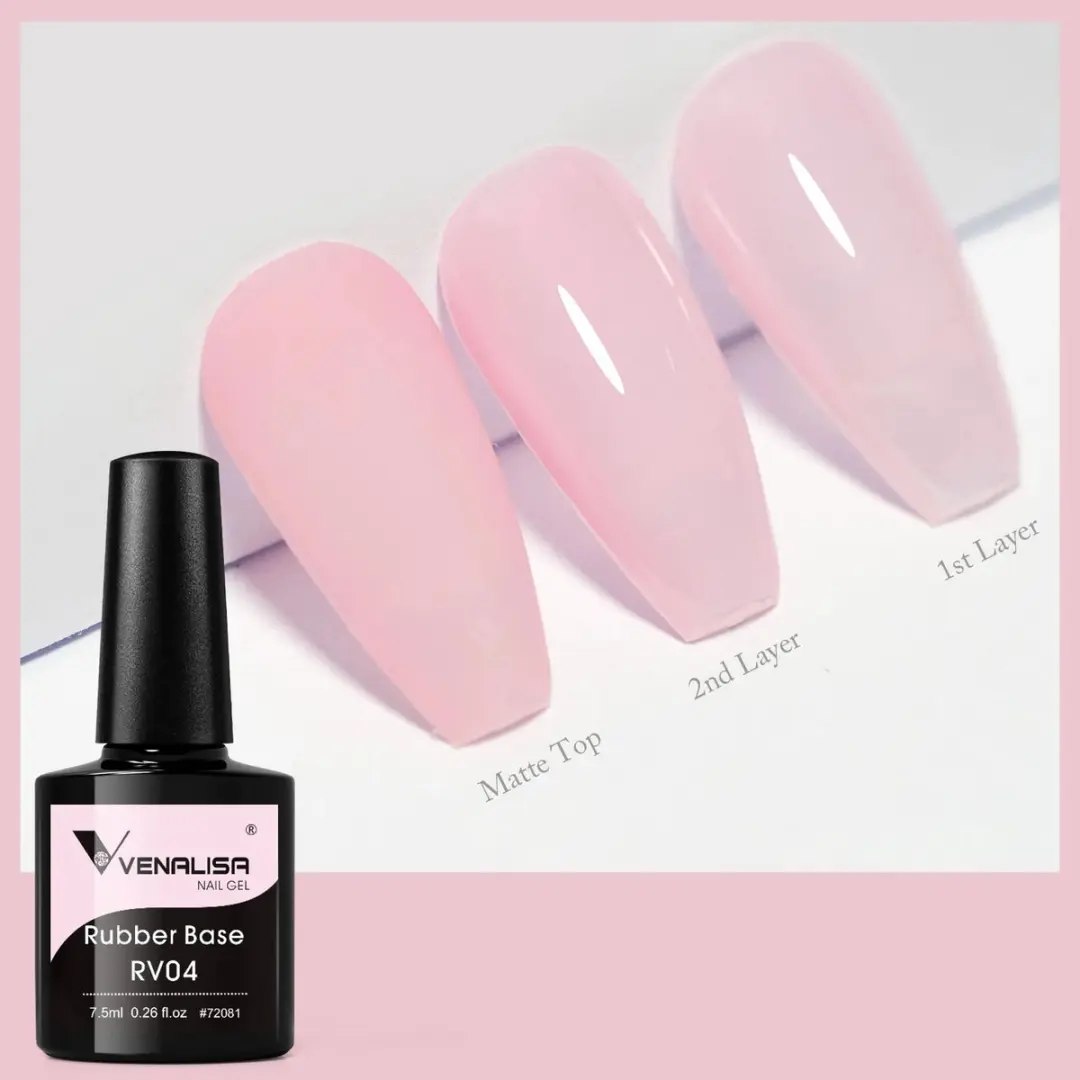 Venalisa Rubber Base UV Gellak Licht Rosé 7.5ml