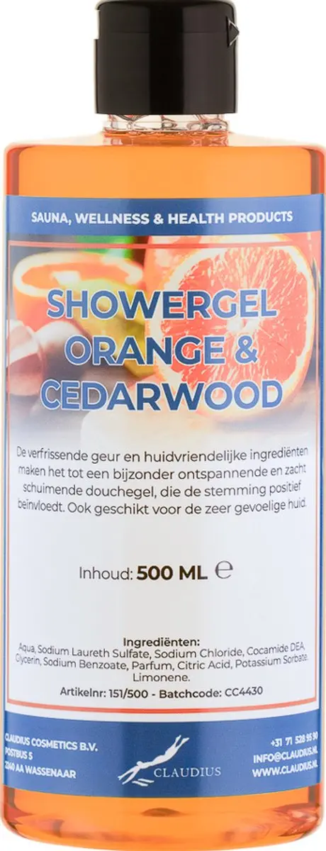 Splashbox Cosmetics Douchegel Sweet Orange & Cedarwood 500ml