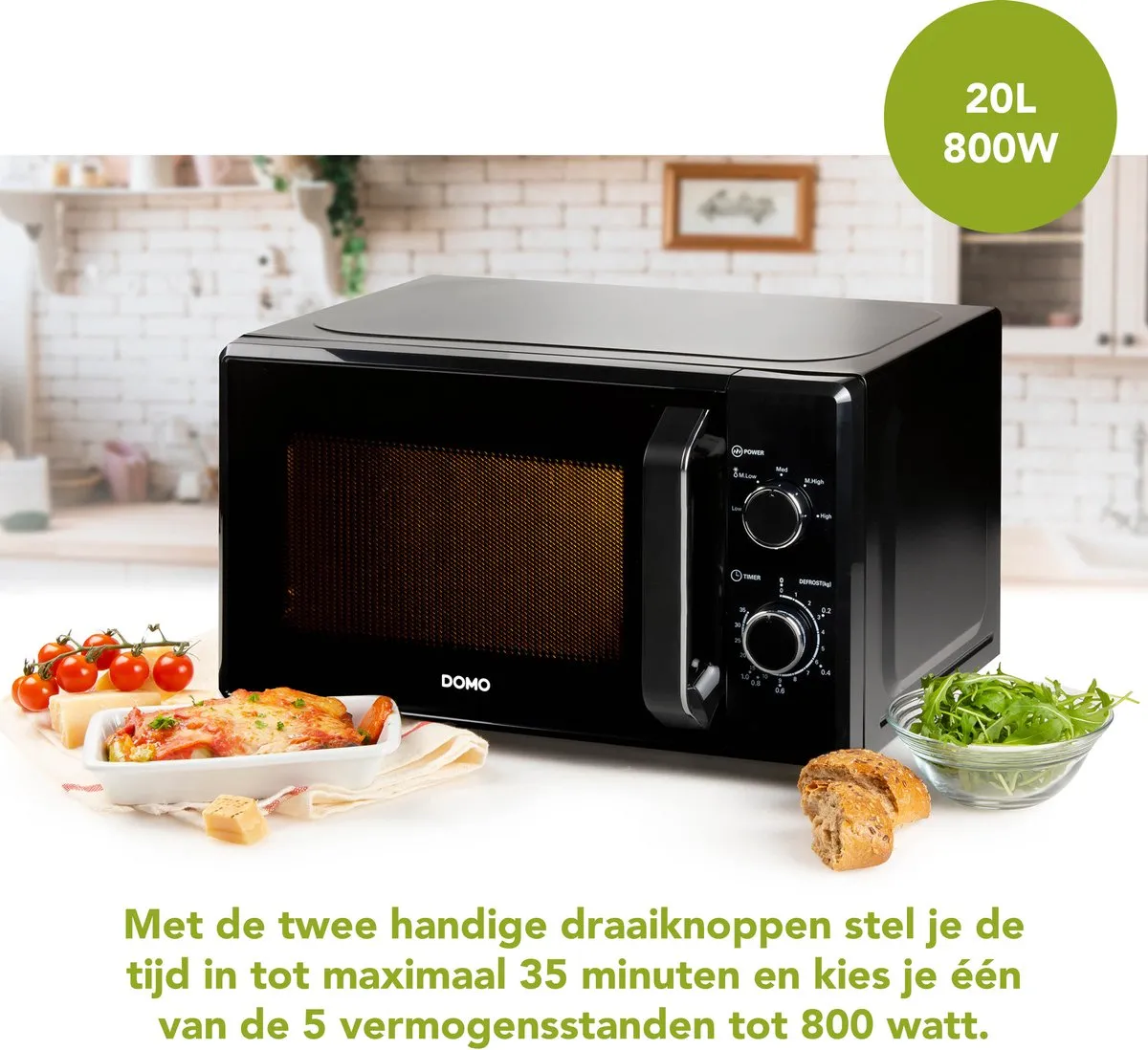 DOMO DO2520 Magnetron solo - Microgolfoven Solo - Zwart - 20L - 800W