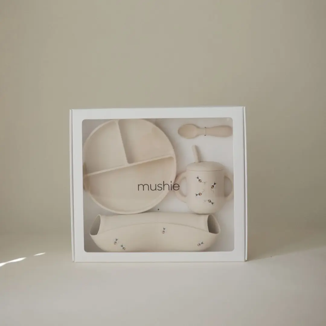 Mushie Giftbox Silicone Servies Bees