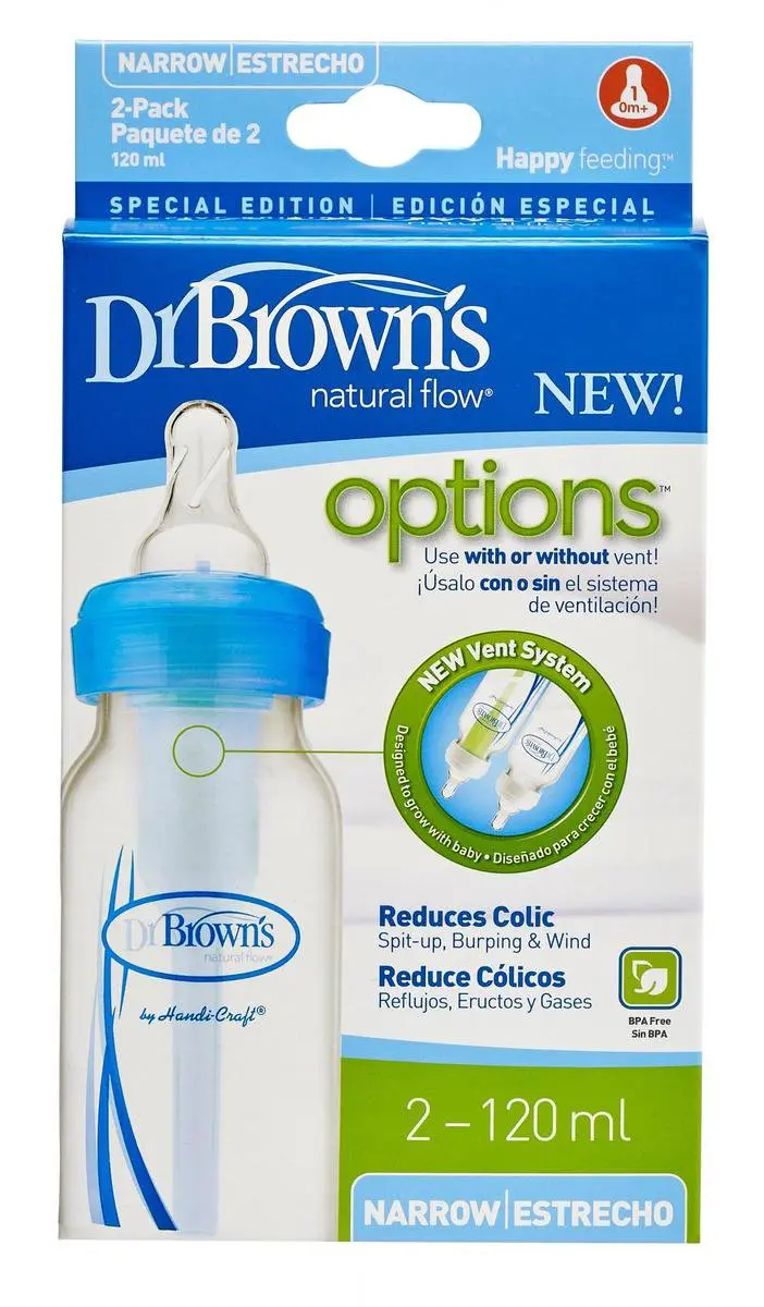 Dr. Brown's Standaardfles 120ml - Blauw Duopack