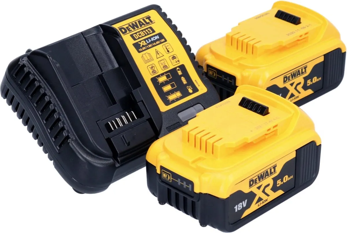 DeWalt DCW 682 P2T Platte Deuvelfrees 18V - 2x Accu 5.0Ah + Lader + TSTAK - afbeelding 4 van 5