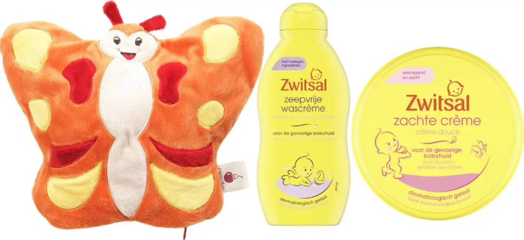 Zwitsal Cadeauset Baby & Cherry Belly Warmteknuffel Vlinder