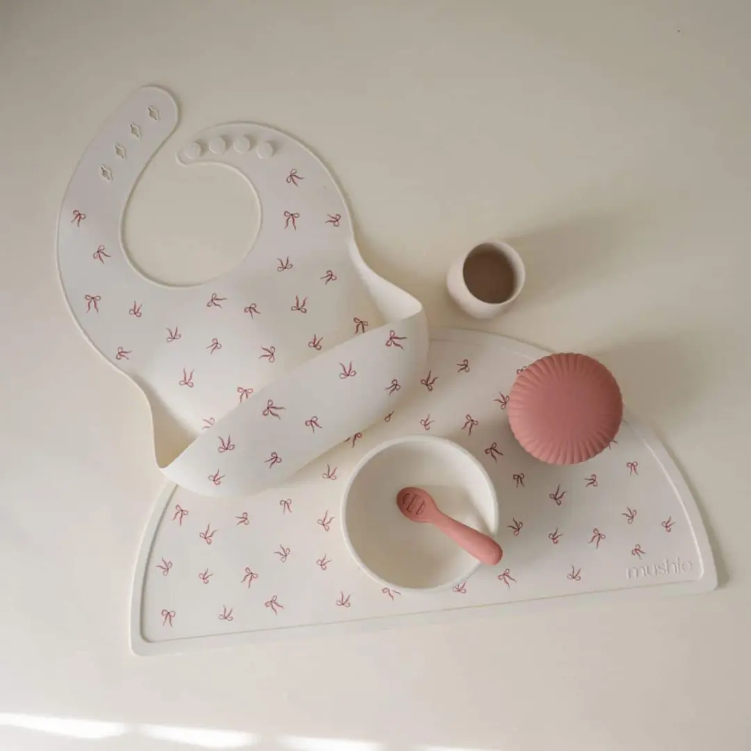 Mushie Placemat Siliconen Strikjes - Print