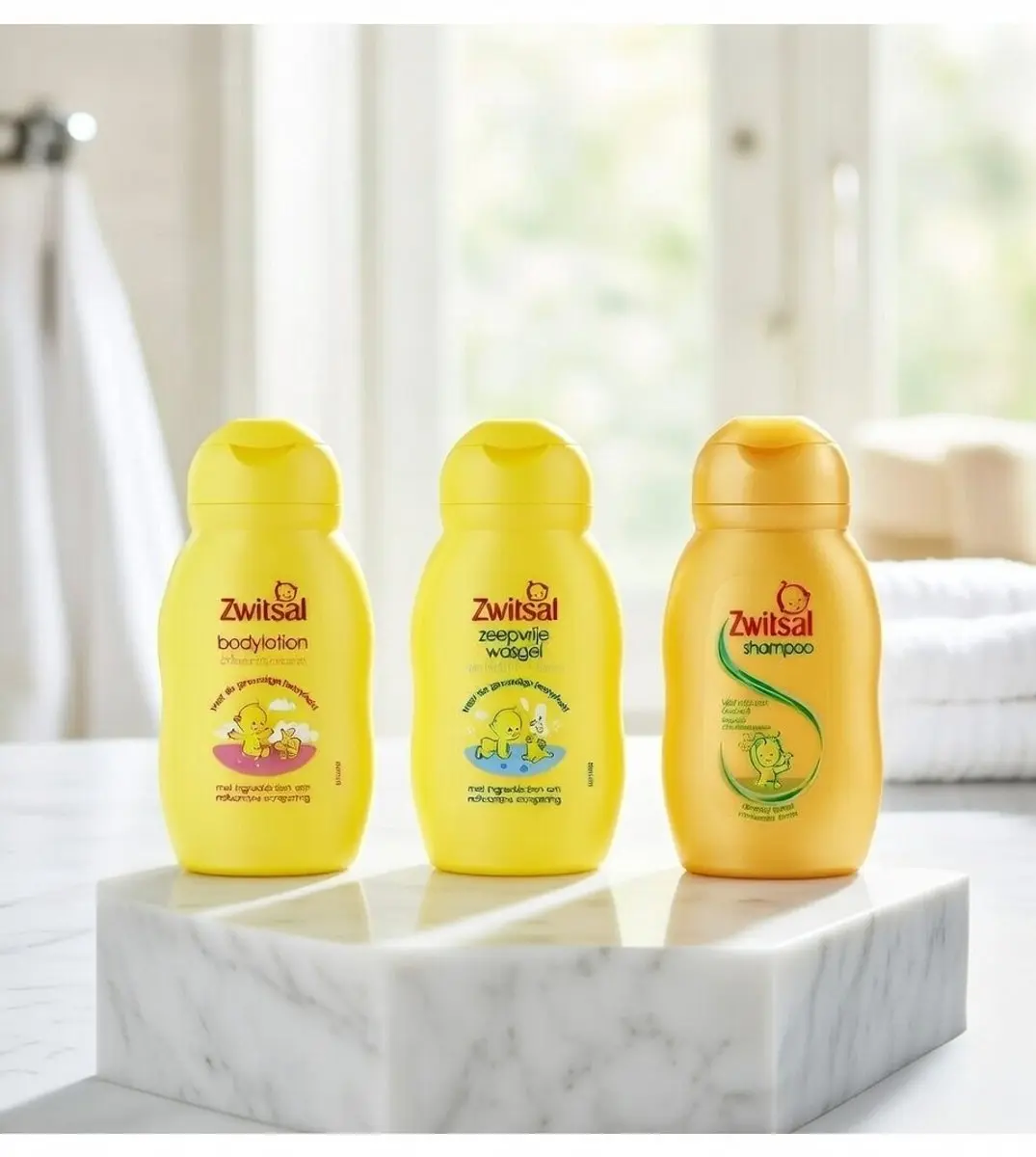 Zwitsal Mini's Verzorgingsset 225ml - Shampoo, Bodylotion & Wasgel