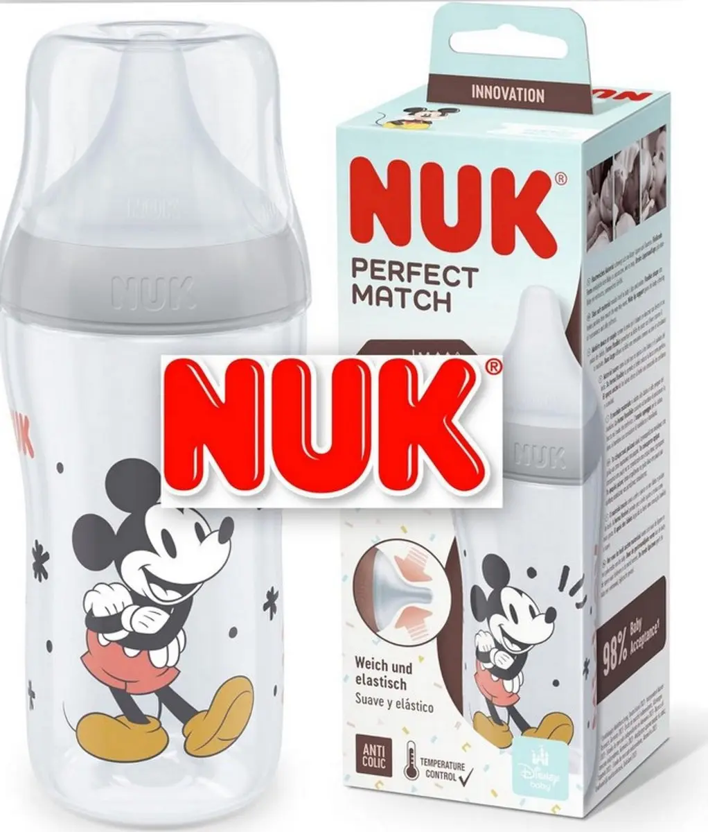 NUK Disney Baby Mickey Mouse Perfect Match Babyfles 260ml
