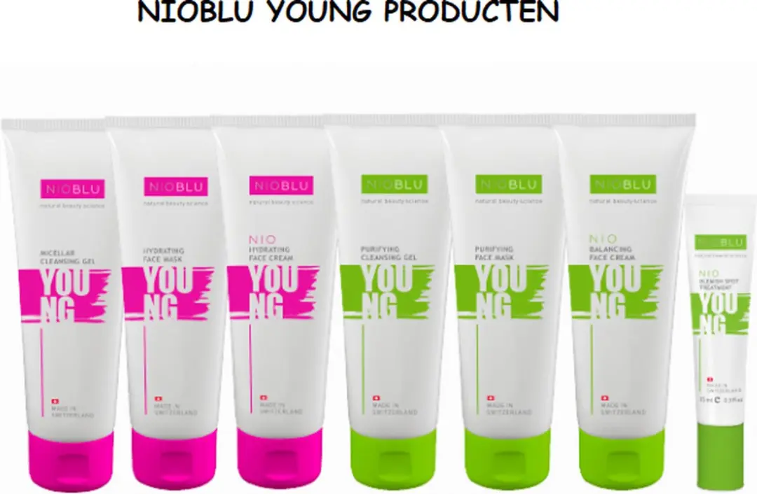 Nioblu Young Hydraterend Gezichtsmasker 100ml - Roze/Wit