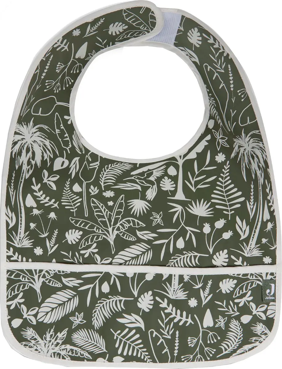 Jollein Slab Waterproof Leaf Green Slabbetjes - 2 Stuks - afbeelding 6 van 6