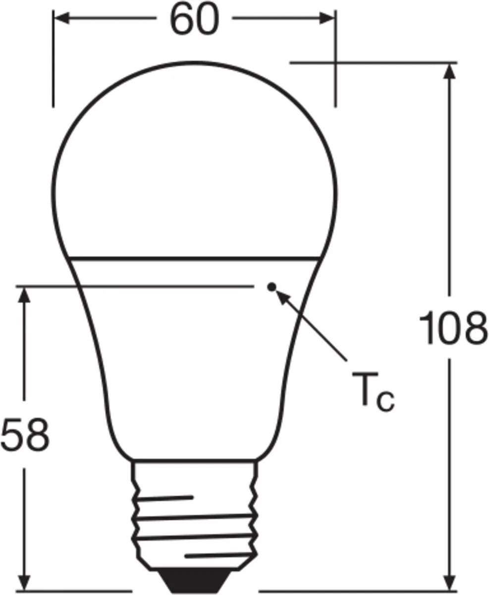 LEDVANCE Classic E27 Peer Mat 8.8W - 806lm Warm Wit - afbeelding 4 van 6