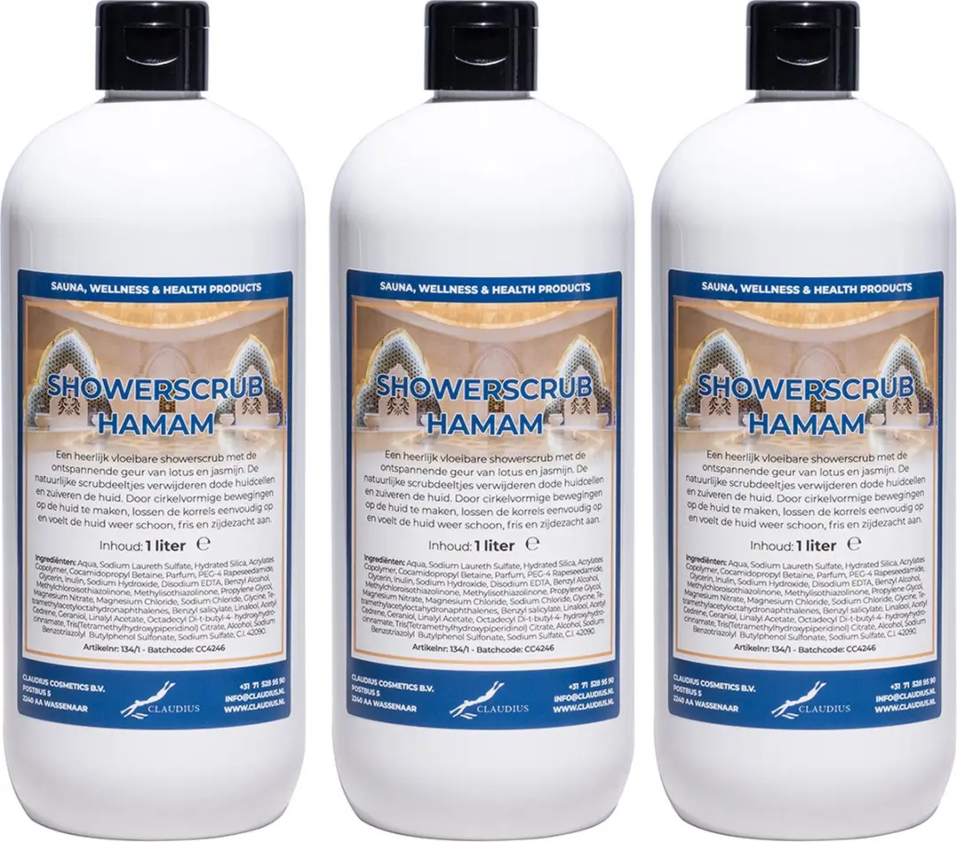 Splashbox Cosmetics Showerscrub Hamam 1L - 3 Stuks
