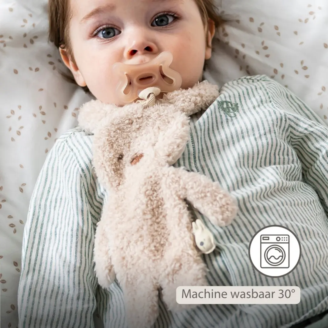 Nattou Teddy Baby Fopspeenhouder 26cm - Konijn - Ecru