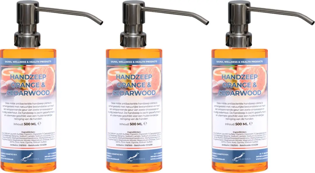 Splashbox Cosmetics Handzeep Sweet Orange & Cedarwood 500ml
