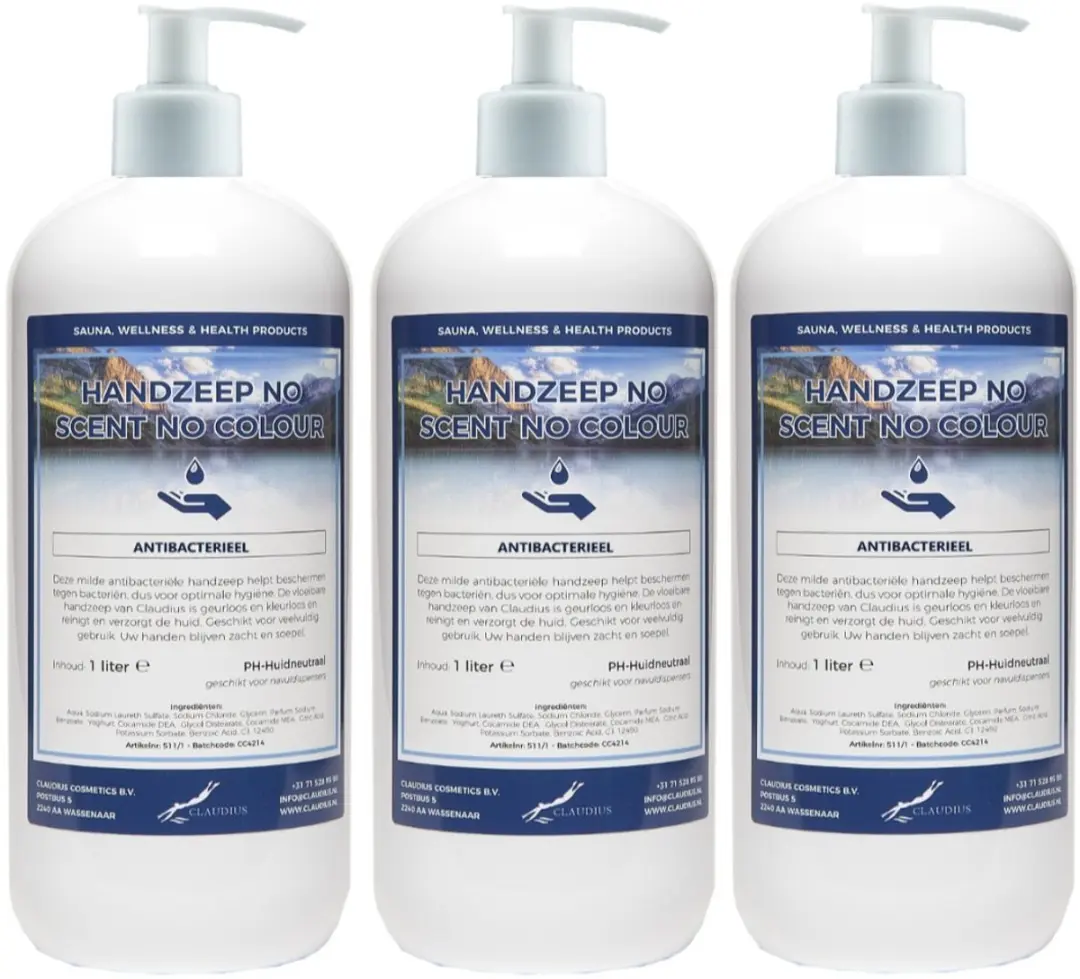 Splashbox Cosmetics Handzeep No Scent No Colour 3x1L