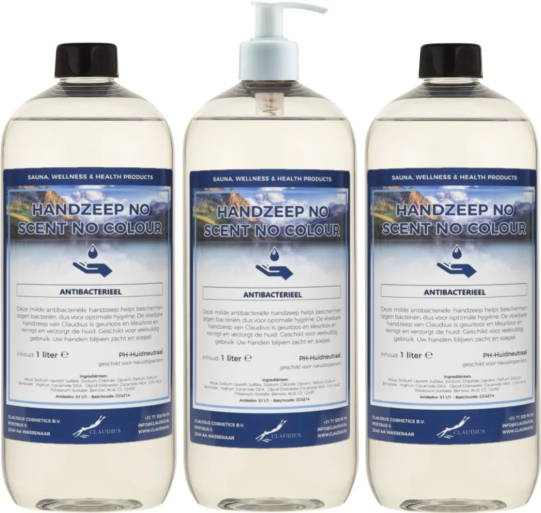 Splashbox Cosmetics Handzeep No Scent No Colour 3x1L