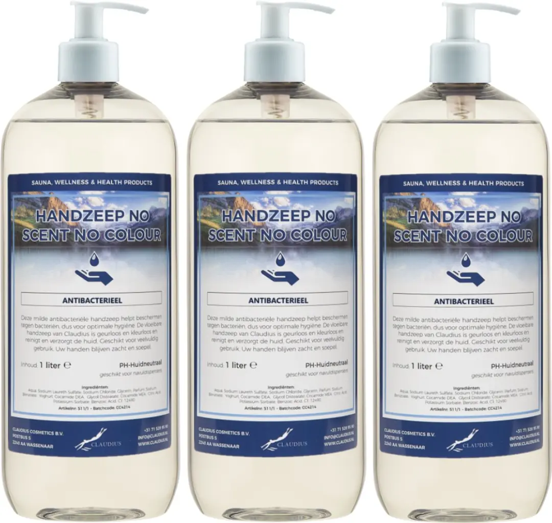 Splashbox Cosmetics Handzeep No Scent No Colour 3x1L