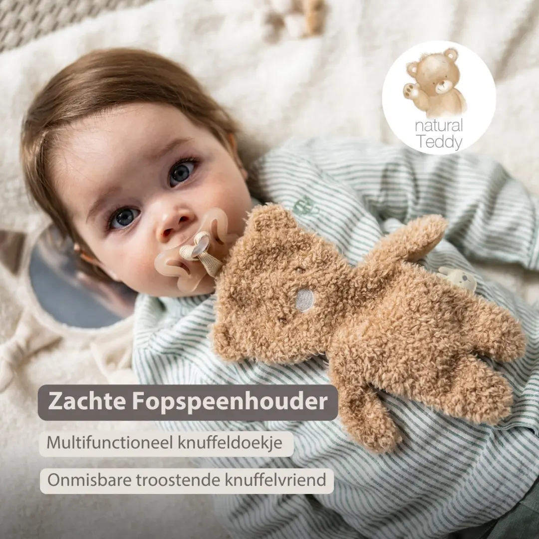 Nattou Teddy Fopspeenhouder 26cm - Beige