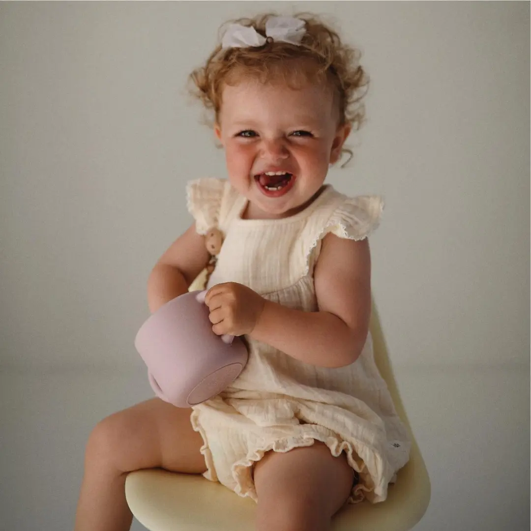 Mushie Siliconen Snack Cup Soft Lilac