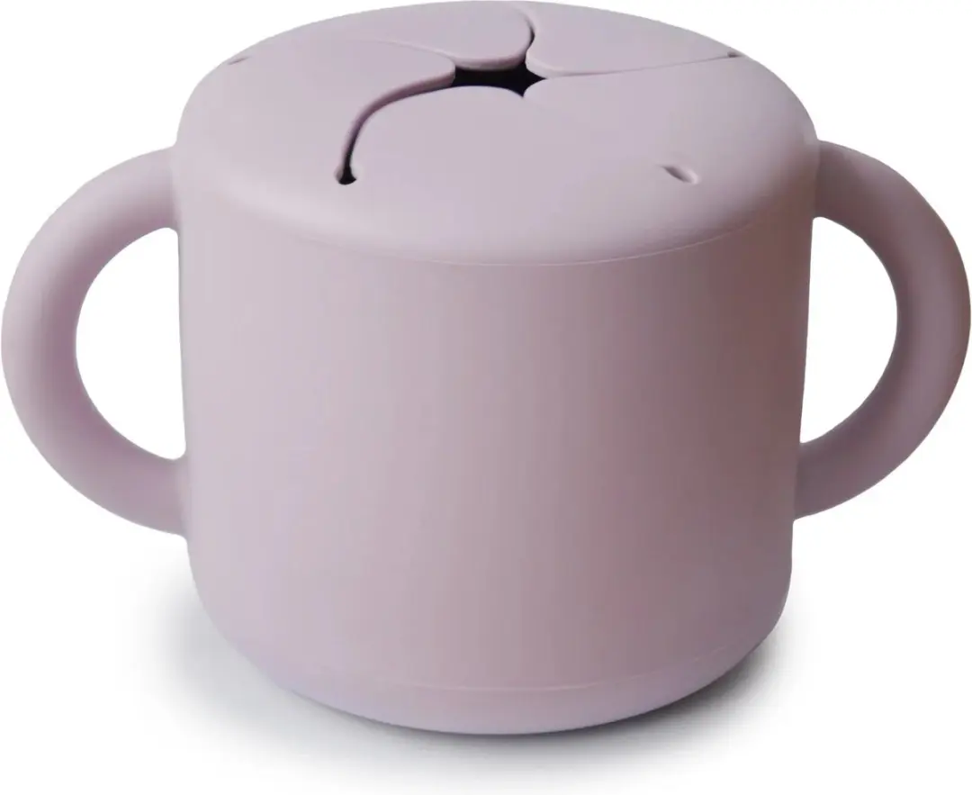 Mushie Siliconen Snack Cup Soft Lilac