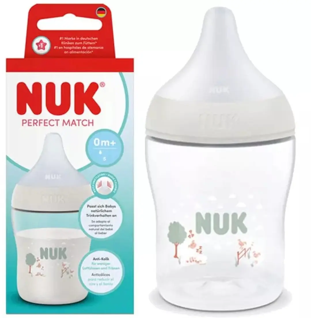 NUK Perfect Match Babyfles 150ml - Siliconen Speen S - Paars