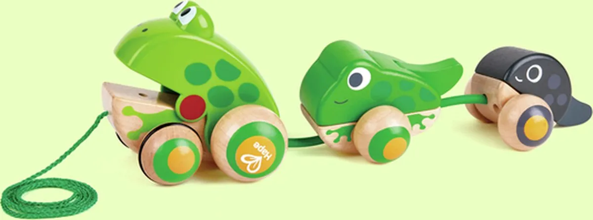 Hape Trek-Kikker Familie - 1 Stuk - Veelkleurig