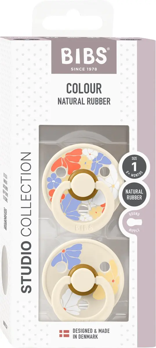 BIBS Studio Morning Bloom Fopspeen - 2 Stuks - Ivory