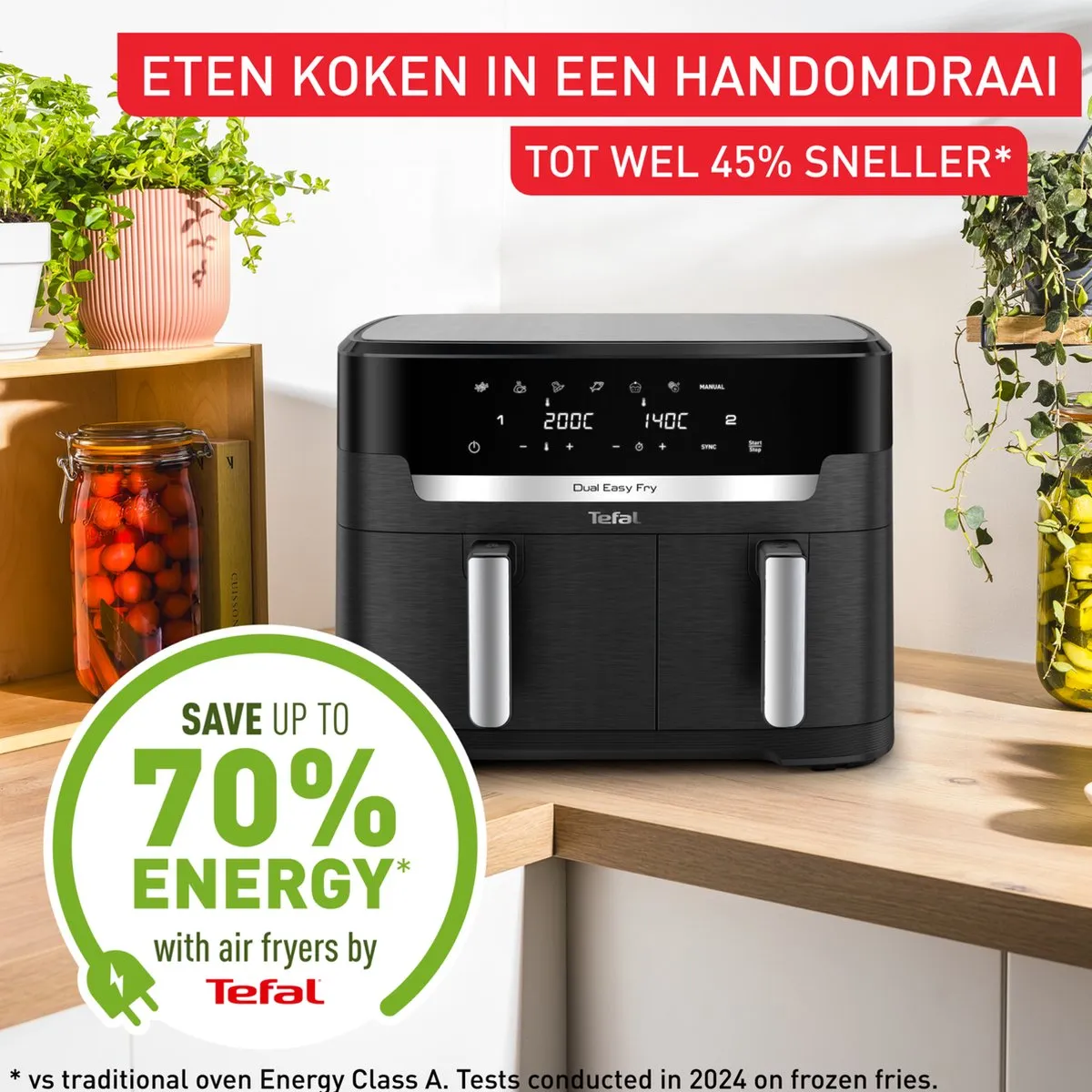 Tefal Easy Fry Dual XXL EY9428 Airfryer - 11L - Zwart