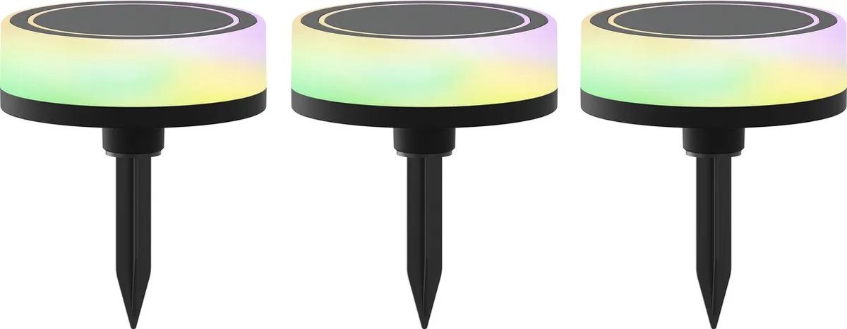 Calex Smart Outdoor Padverlichting RGB/Wit - Set van 3 - afbeelding 6 van 6