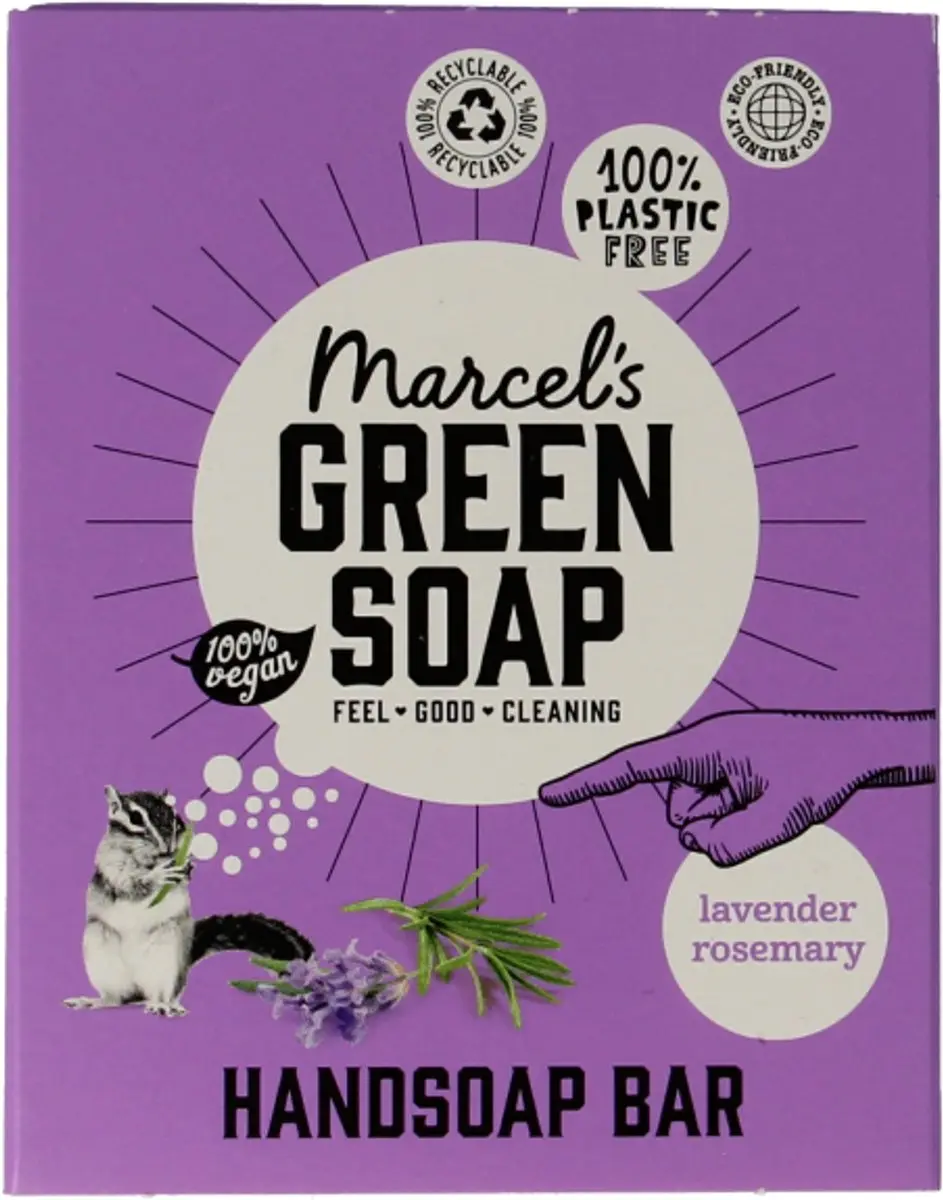 Marcel's Green Soap Handzeep Bar Lavendel & Rozemarijn 90g