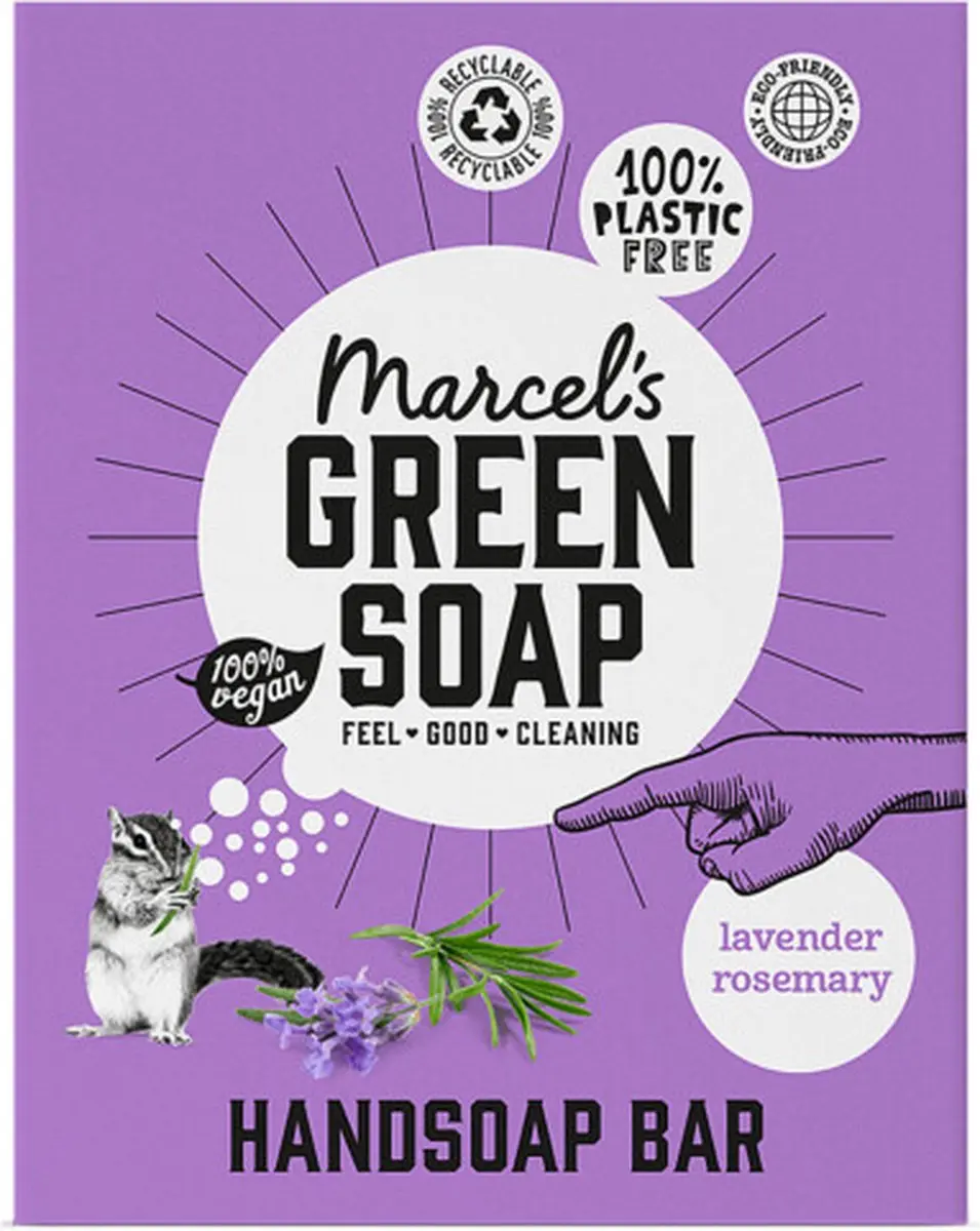 Marcel's Green Soap Handzeep Bar Lavendel & Rozemarijn 90g