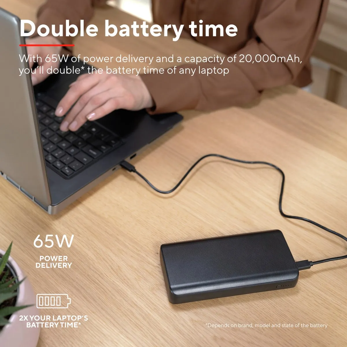 Trust LARO Powerbank 20000mAh 65W - Zwart