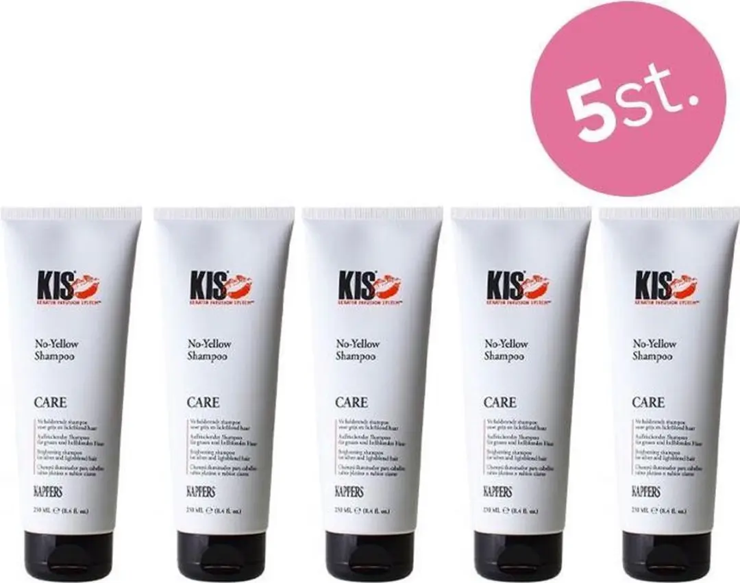 KIS No-Yellow Shampoo 250ml - 5 Stuks