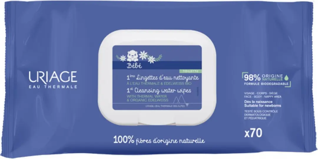 Uriage Bébé 1ère Eau Lingettes Reinigend