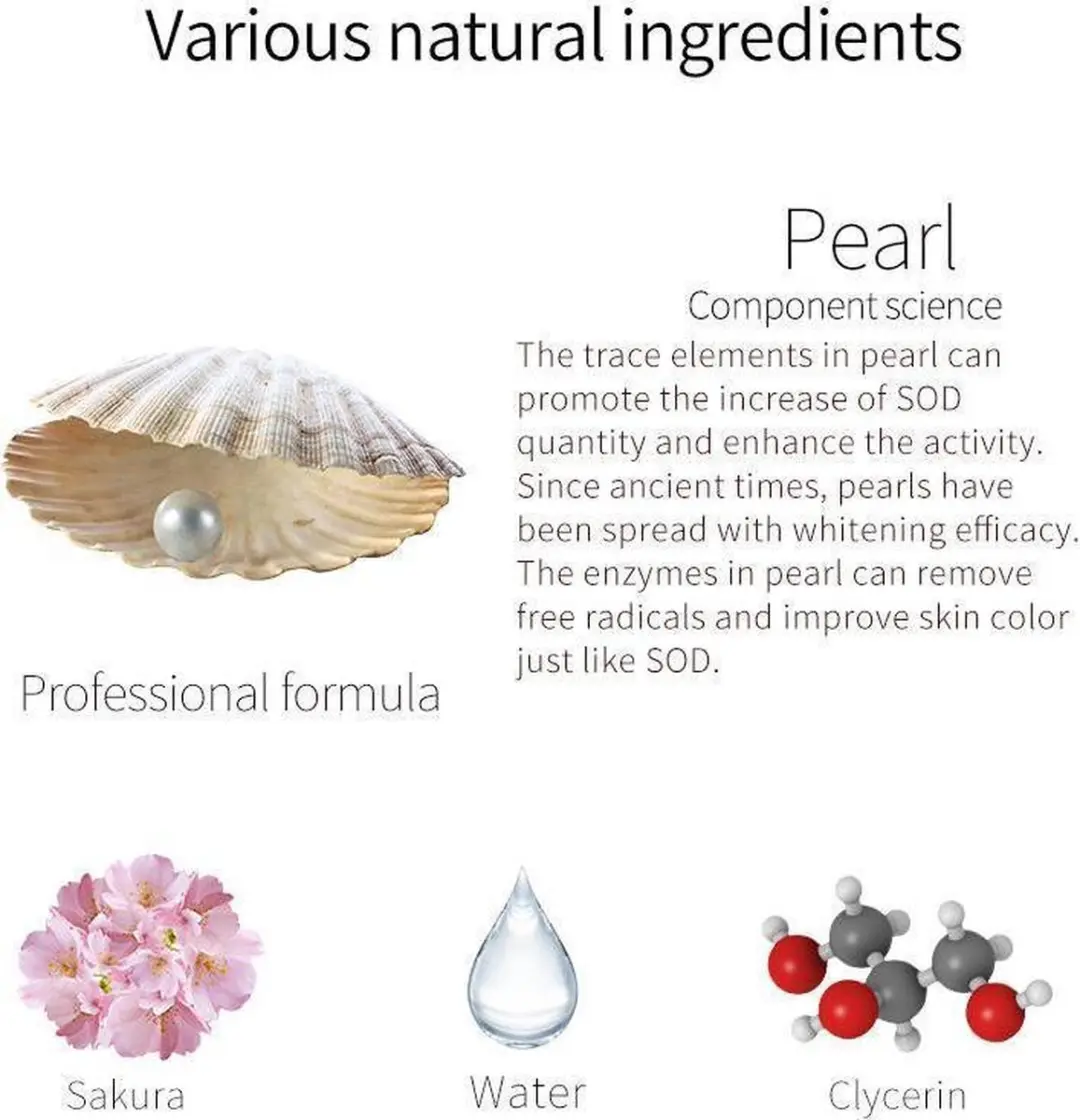 Mitomo Pearl & Sakura Gezichtsmasker 25ml - Transparant