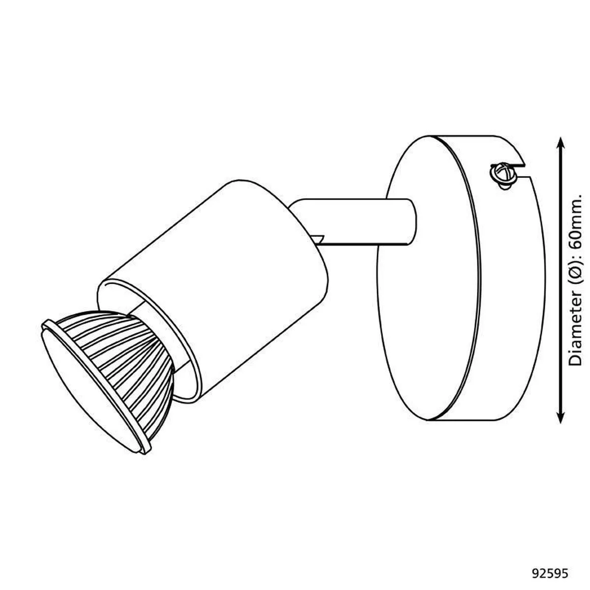 Eglo Buzz-Led Spot 1 Licht 6cm - Nikkel