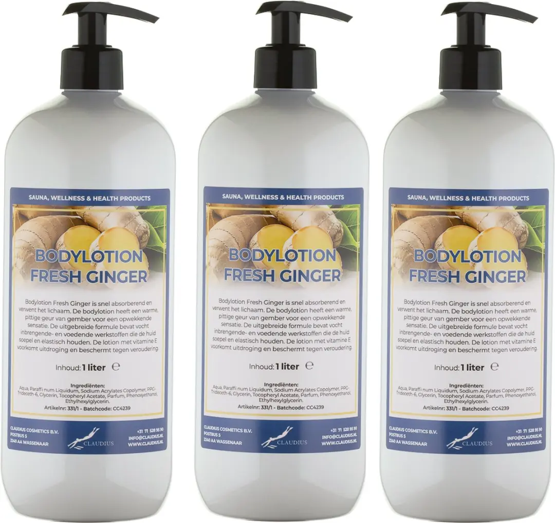 Splashbox Cosmetics Bodylotion Fresh Ginger 3 Liter - 3 Stuks