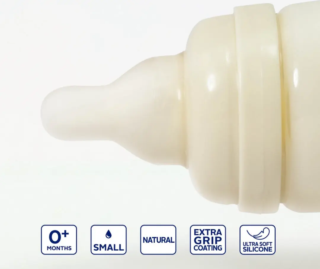 Difrax Natural Flessenspeen Small 0+ - 2 Stuks